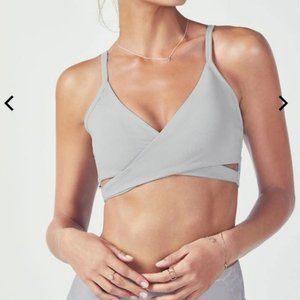 Fabletics Tammy Yoga Athletic Gray Bra Large